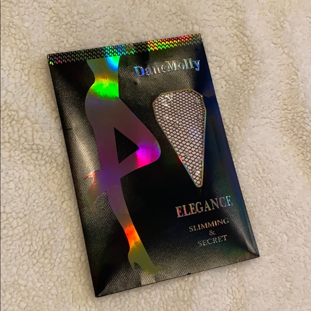 DancMolly sparkle rhinestone fishnet stockings